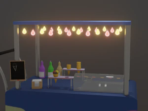 Ice cream cart 3D Model
