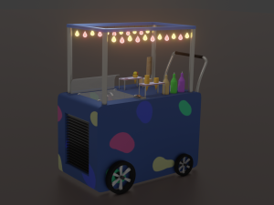 Ice cream cart 3Dモデル