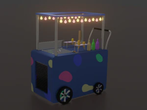 Ice cream cart 3D Model