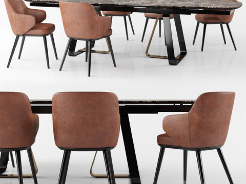 Table and chair 3D Model
