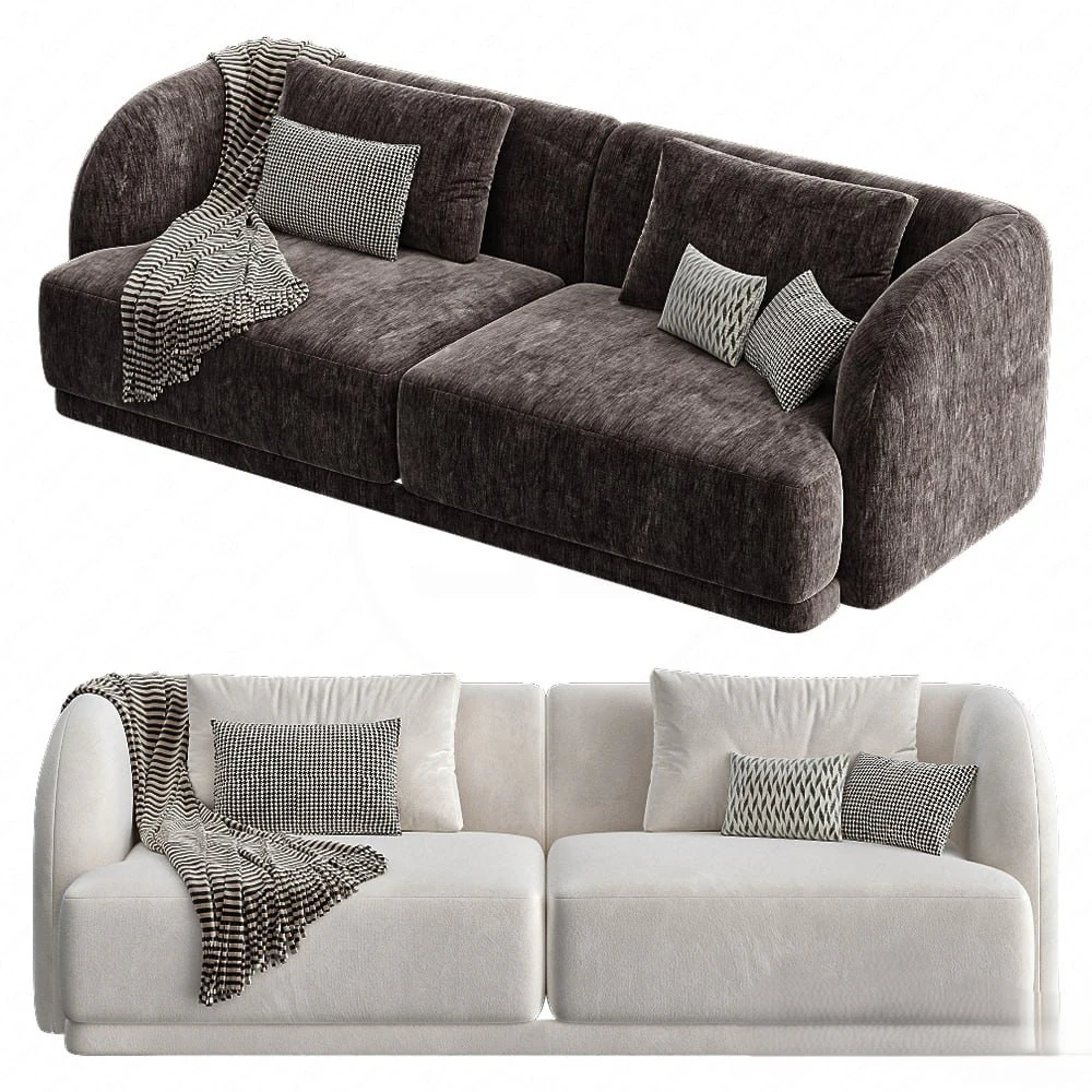 Naduvi sofa 3D Model .c4d .max .obj .3ds .fbx .stl .blend