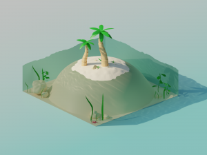 Isometric Island 3D 모델