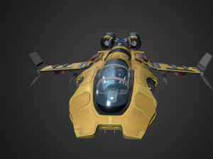 SpaceShip Sci-fi 3D Model