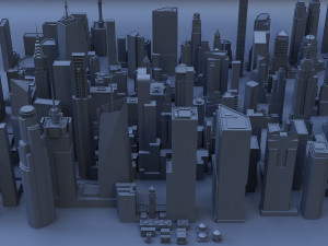 100 Unique Newyork Buildings kitbash bundle 3D Модель