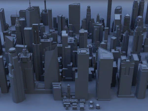 100 Unique Newyork Buildings kitbash bundle 3D Model