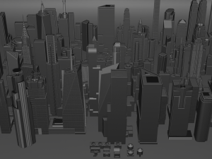 100 Unique Newyork Buildings kitbash bundle 3D Модель