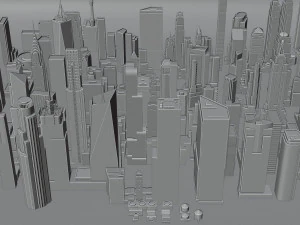 100 Unique Newyork Buildings kitbash bundle 3D Model