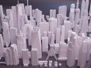 Mega Buildings Pack 3Dモデル