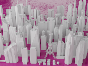 Mega Buildings Pack 3Dモデル