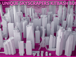 Mega Buildings Pack 3Dモデル