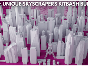 Mega Buildings Pack 3Dモデル