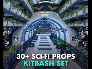 Sci-Fi Props Kitbash Bundle 3D 模型