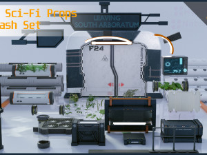 Sci-Fi Props Kitbash Bundle 3D 模型