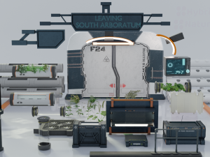 Sci-Fi Props Kitbash Bundle 3D 模型