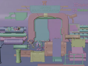 Bilim Kurgu Aksesuarları Kitbash Paketi 3D Model