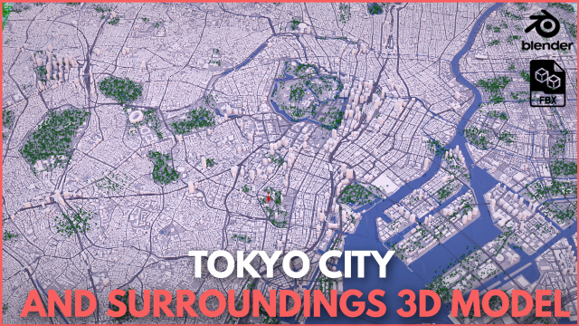 Tokyo City 3Dモデル .c4d .max .obj .3ds .fbx .stl .blend 