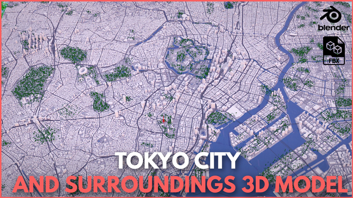 Tokyo City 3D Model .c4d .max .obj .3ds .fbx .stl .blend 