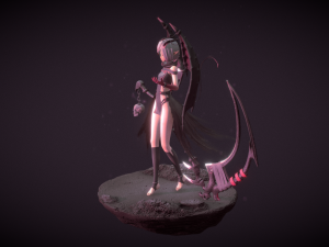 Dragon Girl Anime Modèle 3D