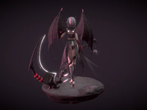 Dragon Girl Anime 3D Model