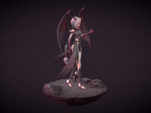 Dragon Girl Anime Modèle 3D