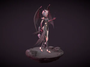Dragon Girl Anime 3D Model