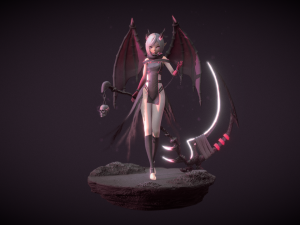 Dragon Girl Anime Modèle 3D