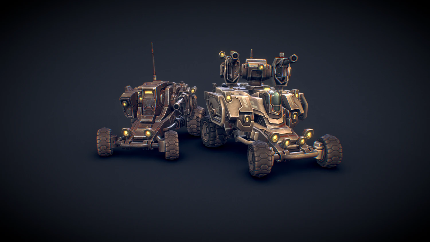Sci-Fi Buggies 3D Model .c4d .max .obj .3ds .fbx .stl .blend 