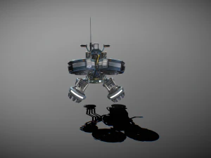 Sci-fi Hover bike Low-poly Low-poly 3D Model