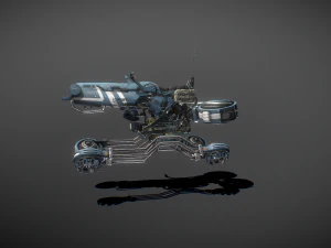 Sci-fi Hover bike Low-poly Low-poly 3D Model
