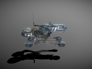 Sci-fi Hover bike Low-poly Low-poly 3D 模型