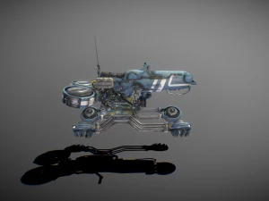 Sci-fi Hover bike Low-poly Low-poly 3D Model