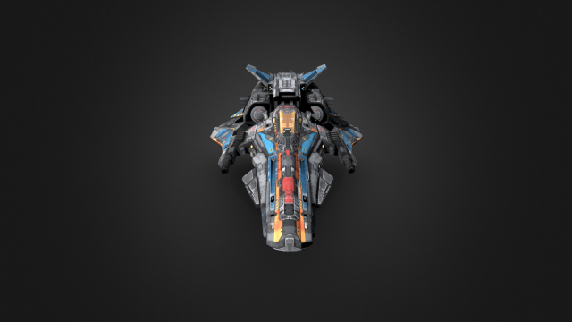 SF Light- Fighter X6 3D 모델 .c4d .max .obj .3ds .fbx .stl .blend 