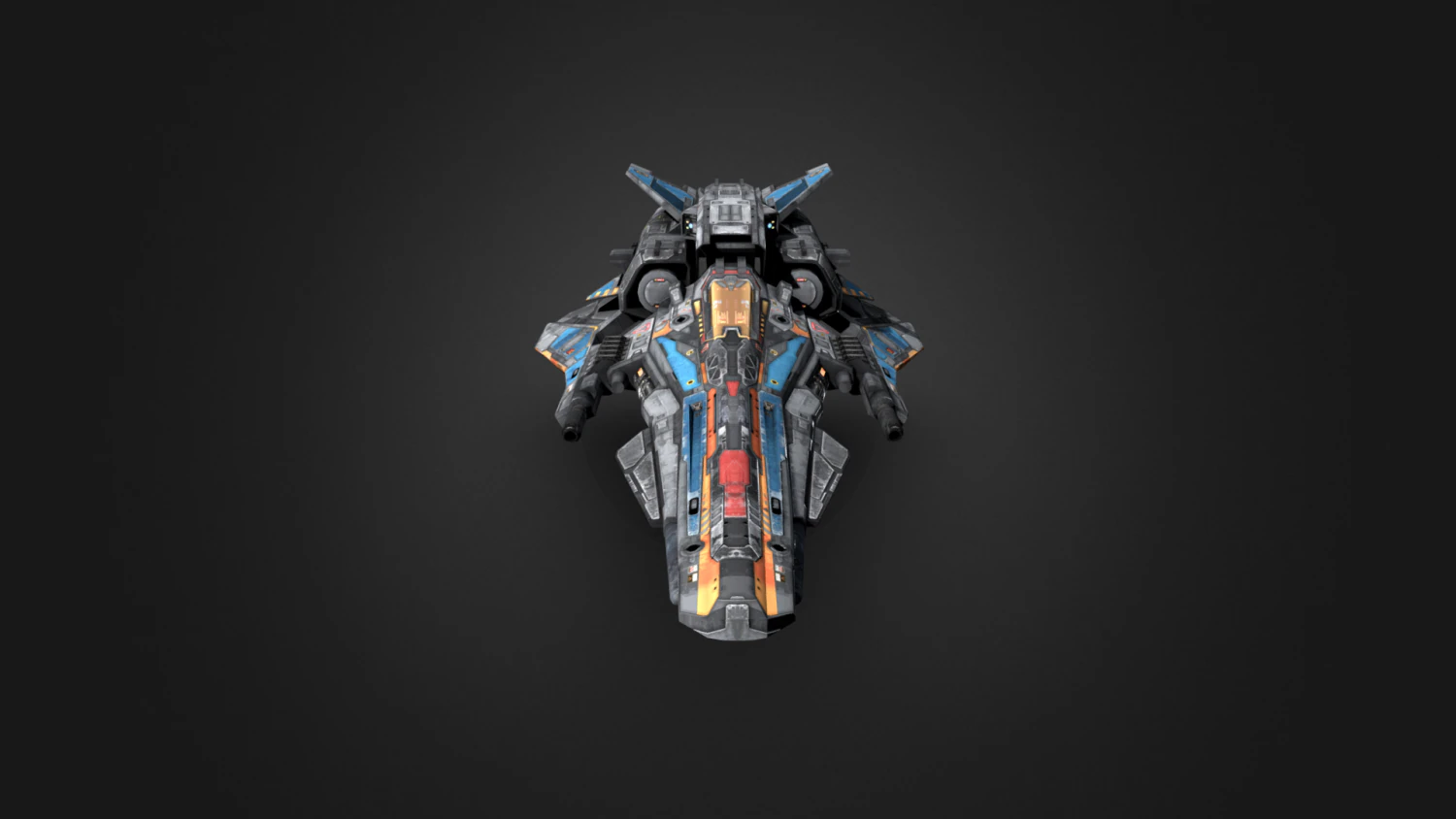 SF Light- Fighter X6 3D Model .c4d .max .obj .3ds .fbx .stl .blend