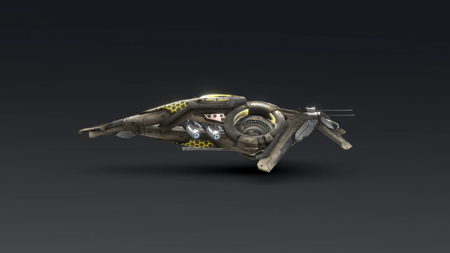 Drone V2 Sci Fi 3D Model .c4d .max .obj .3ds .fbx .stl .blend 
