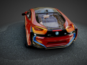 The i8 B-MW Protonic Red Edition 2016 Modello 3D