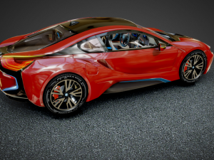 The i8 B-MW Protonic Red Edition 2016 Modello 3D