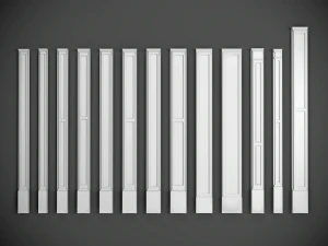 150 pilasters collection kitbash 3D Model