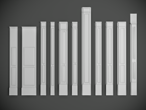 150 pilasters collection kitbash Modelo 3D
