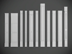 150 pilasters collection kitbash 3D Model
