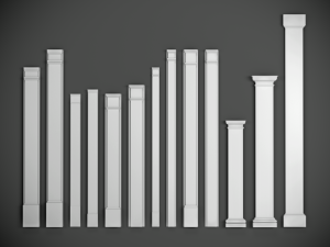 150 pilasters collection kitbash Modelo 3D