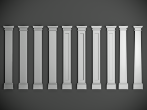 150 pilasters collection kitbash Modelo 3D