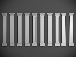 150 pilasters collection kitbash 3D Model