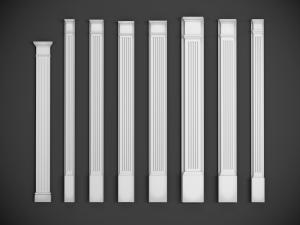 150 pilasters collection kitbash Modelo 3D