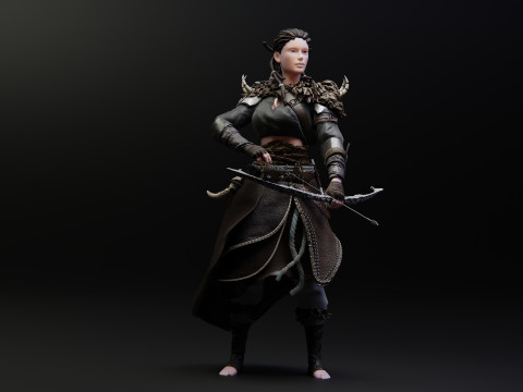 WOMAN VIKING 3D Print Model