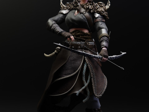 WOMAN VIKING 3D Print Model