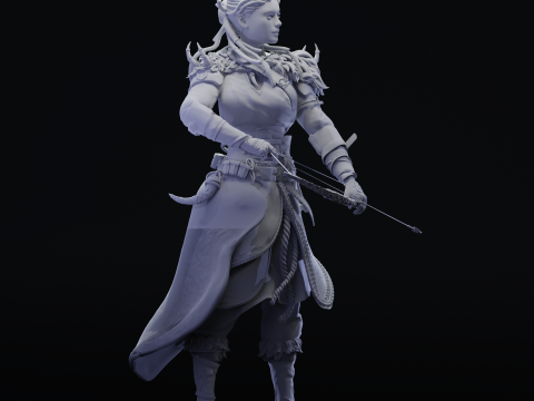 WOMAN VIKING 3D Print Model