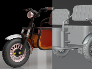3D Electronic Auto-Rickshaw 3D Model