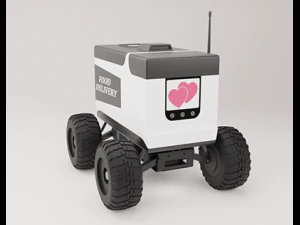 Food Delivery Robot 3D Model