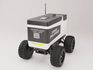 Food Delivery Robot 3D Model