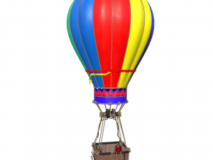 Hot Air Balloon Low-poly 3D Model